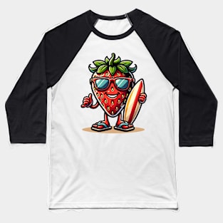 Pretty Surfer Strawberry Costume for Fruit Lovers Baseball T-Shirt